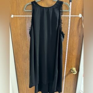 H&M asymmetrical little black dress with lace details